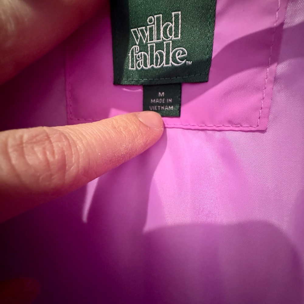 Wild Fable Orchid Puffer Coat